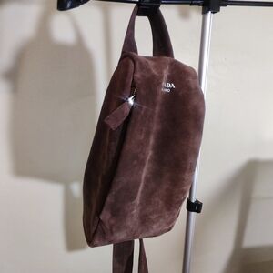 Prada Brown Suede Men’s Backpack